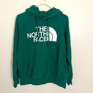Women’s green North Face Half Dome Pullover Hoodie. Size Medium.